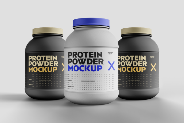 Protein powder mockup good  for bodybuilder